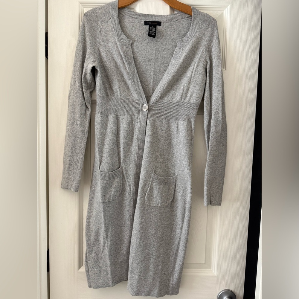 BCBGMaxAzria 🩶Gray Long Sleeve Cardigan